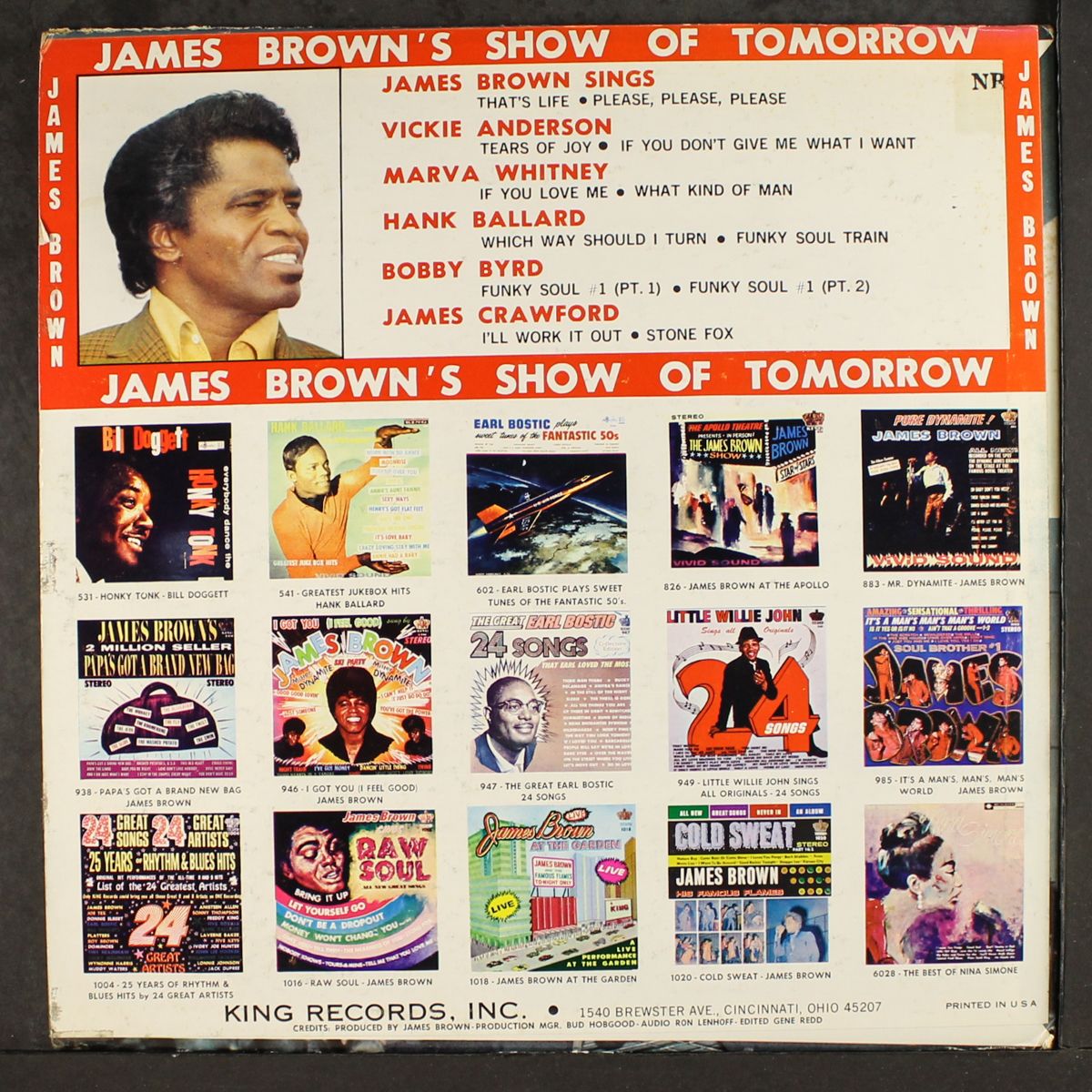 presents his show of tomorrow by JAMES BROWN