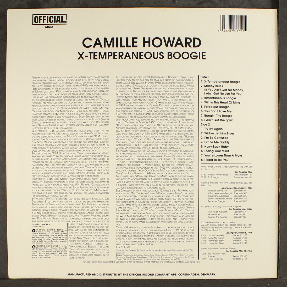 x-temporaneous boogie by CAMILLE HOWARD