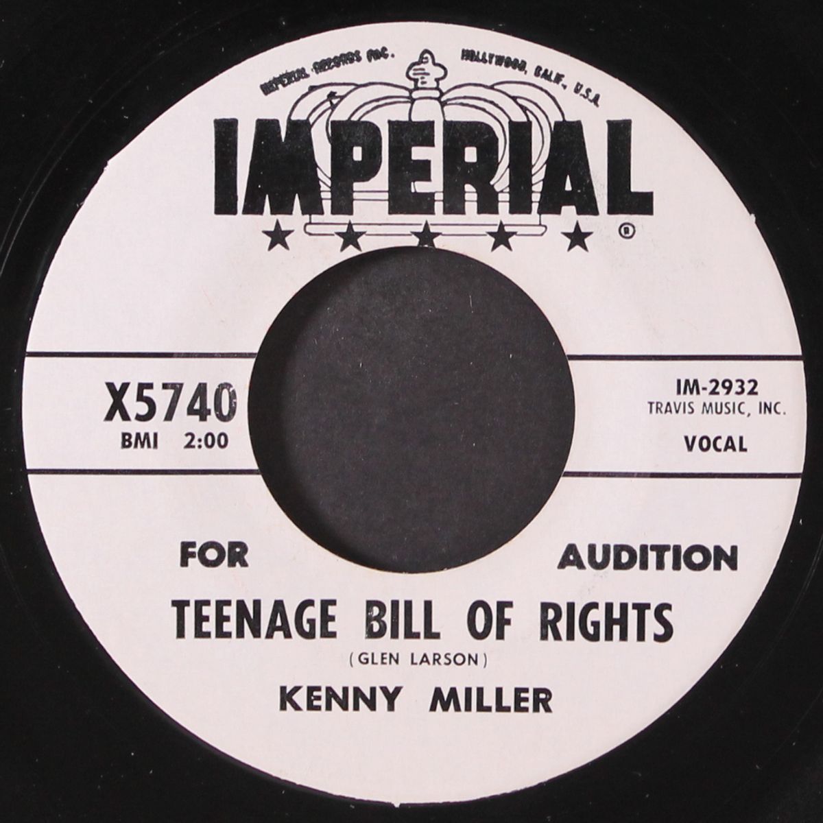 teenage bill of rights by KENNY MILLER
