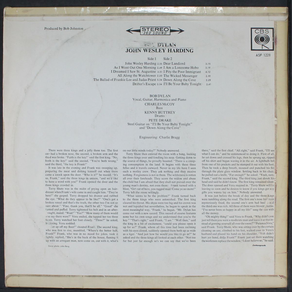 john wesley harding by BOB DYLAN
