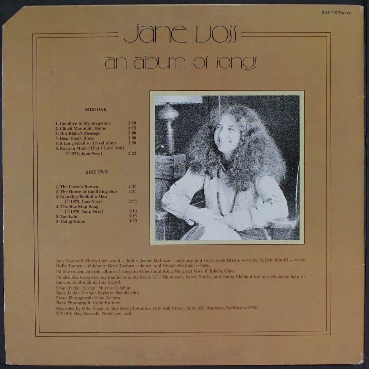 an album of songs by JANE VOSS