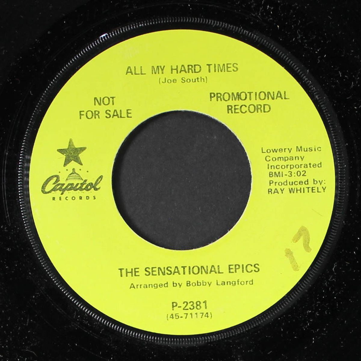 all my hard times / play it by ear by SENSATIONAL EPICS