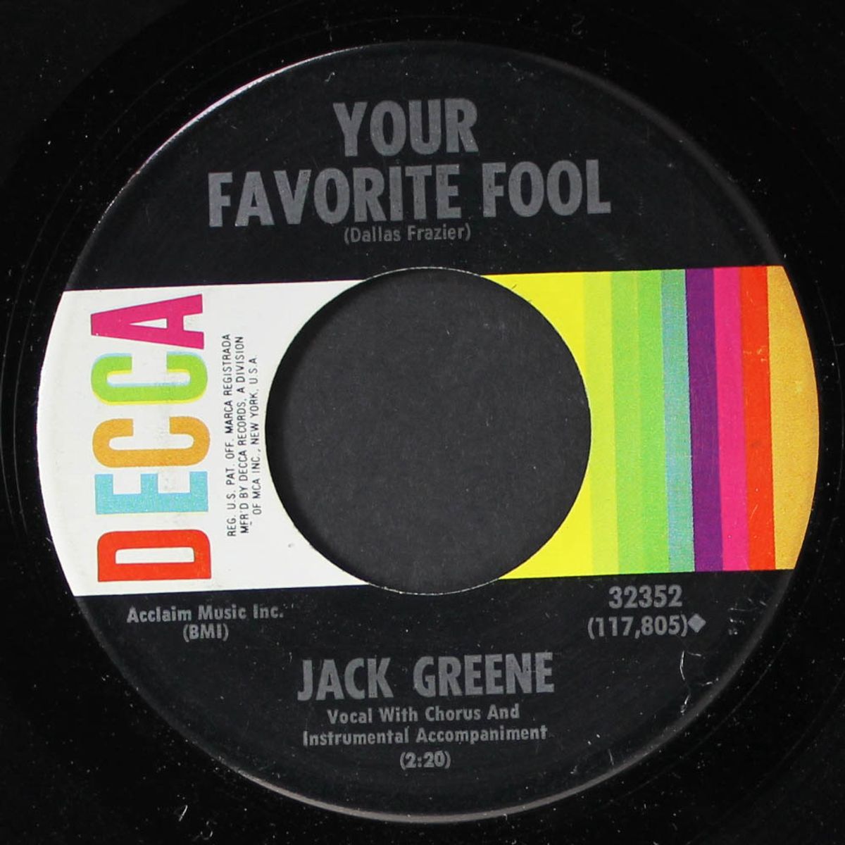 lovetakes care of me / your favorite fool by JACK GREENE