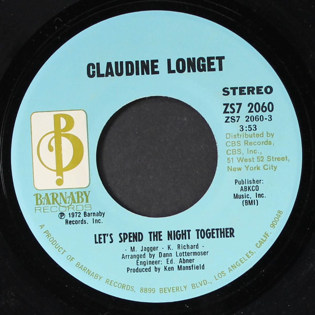 let's spend the night together / wake up to me gentle by CLAUDINE LONGET