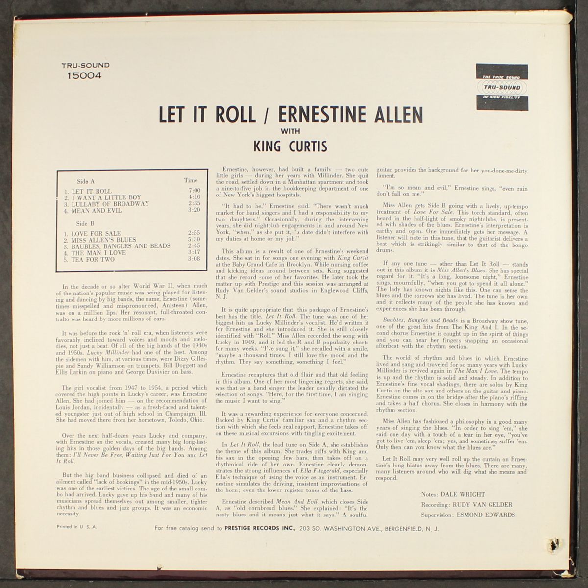 let it roll by ERNESTINE ALLEN