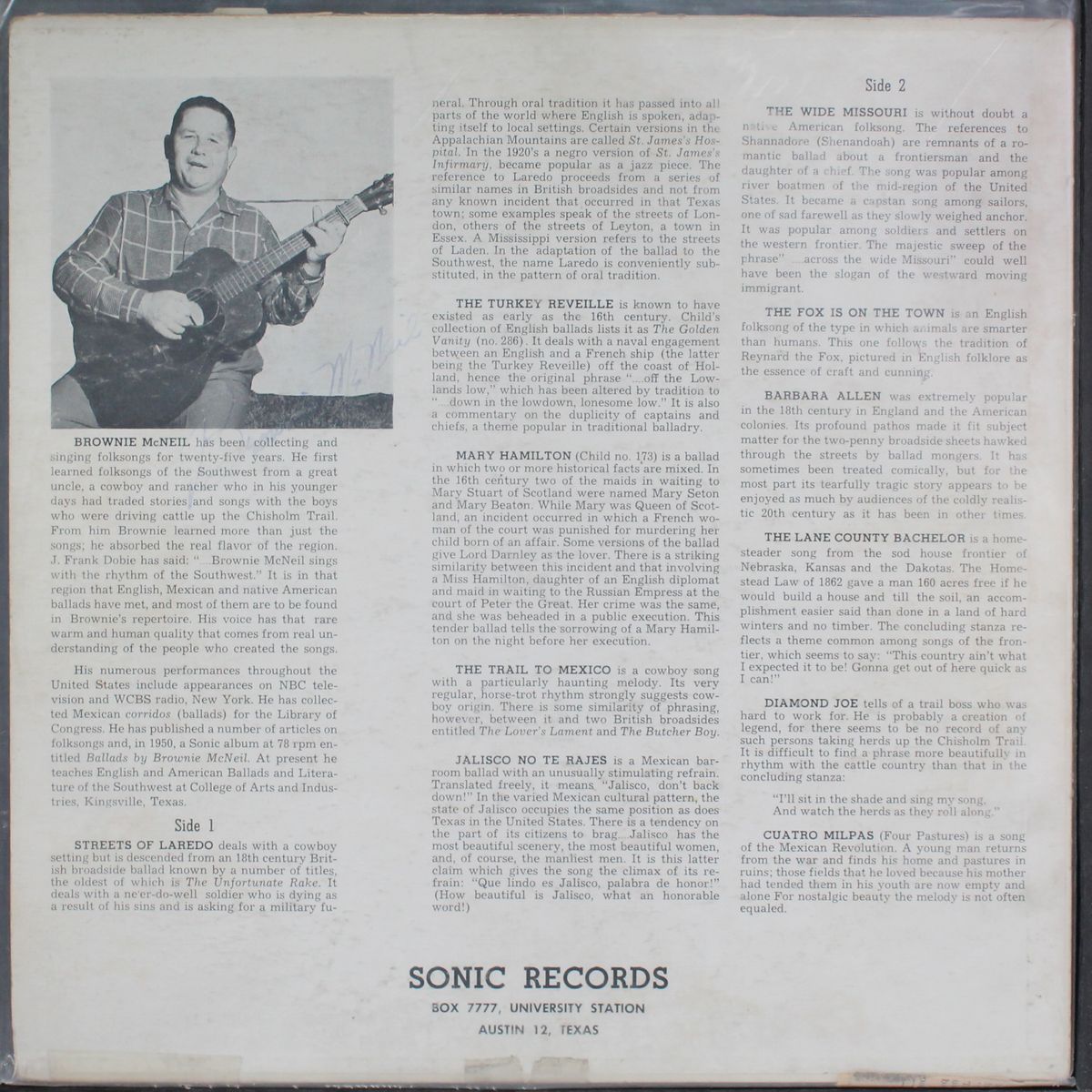 folksongs by BROWNIE MCNEIL