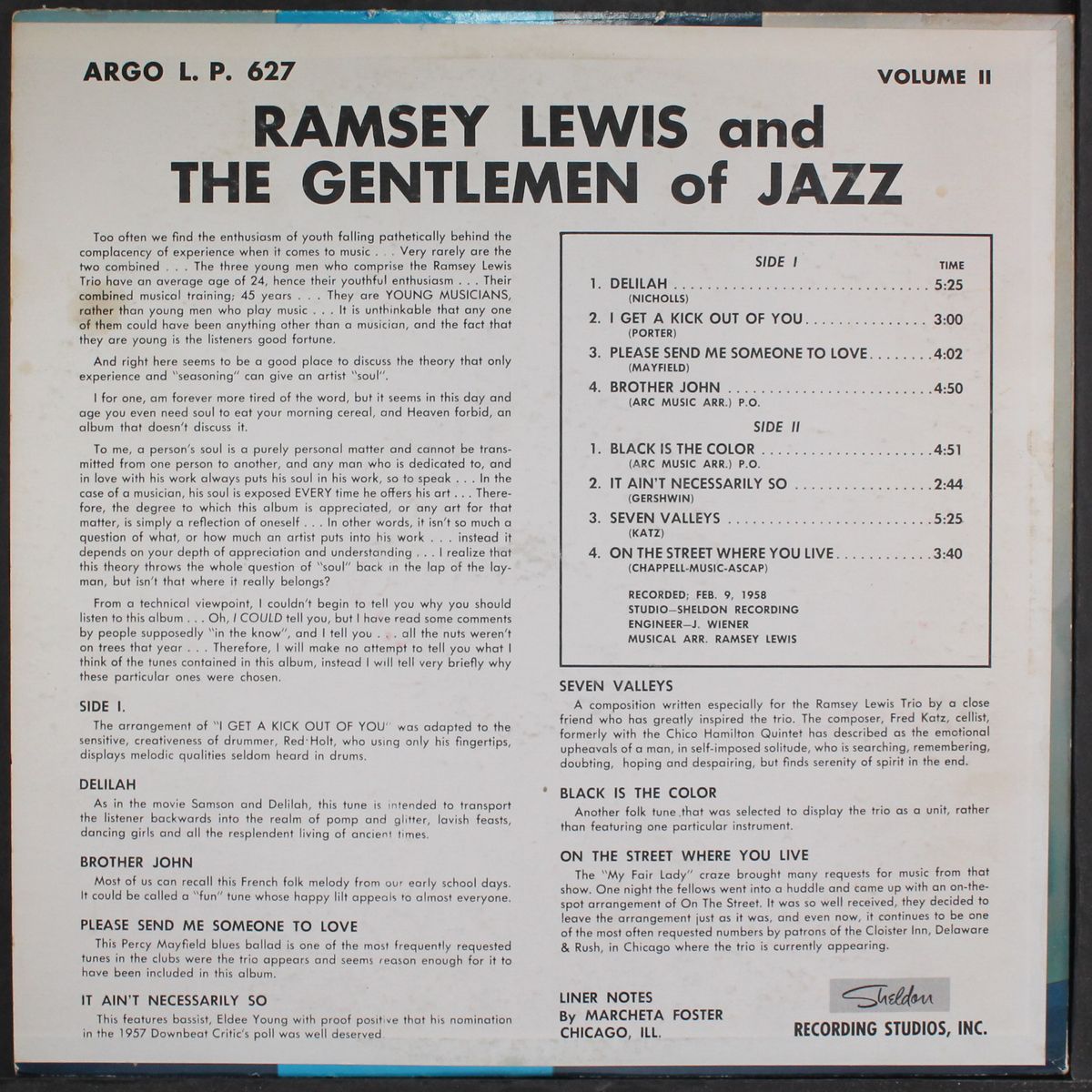 and his gentle-men of jazz, vol. 2 by RAMSEY LEWIS