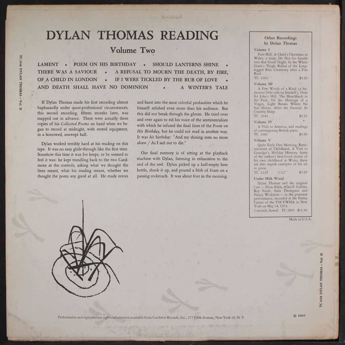 reading vol. 2 by DYLAN THOMAS