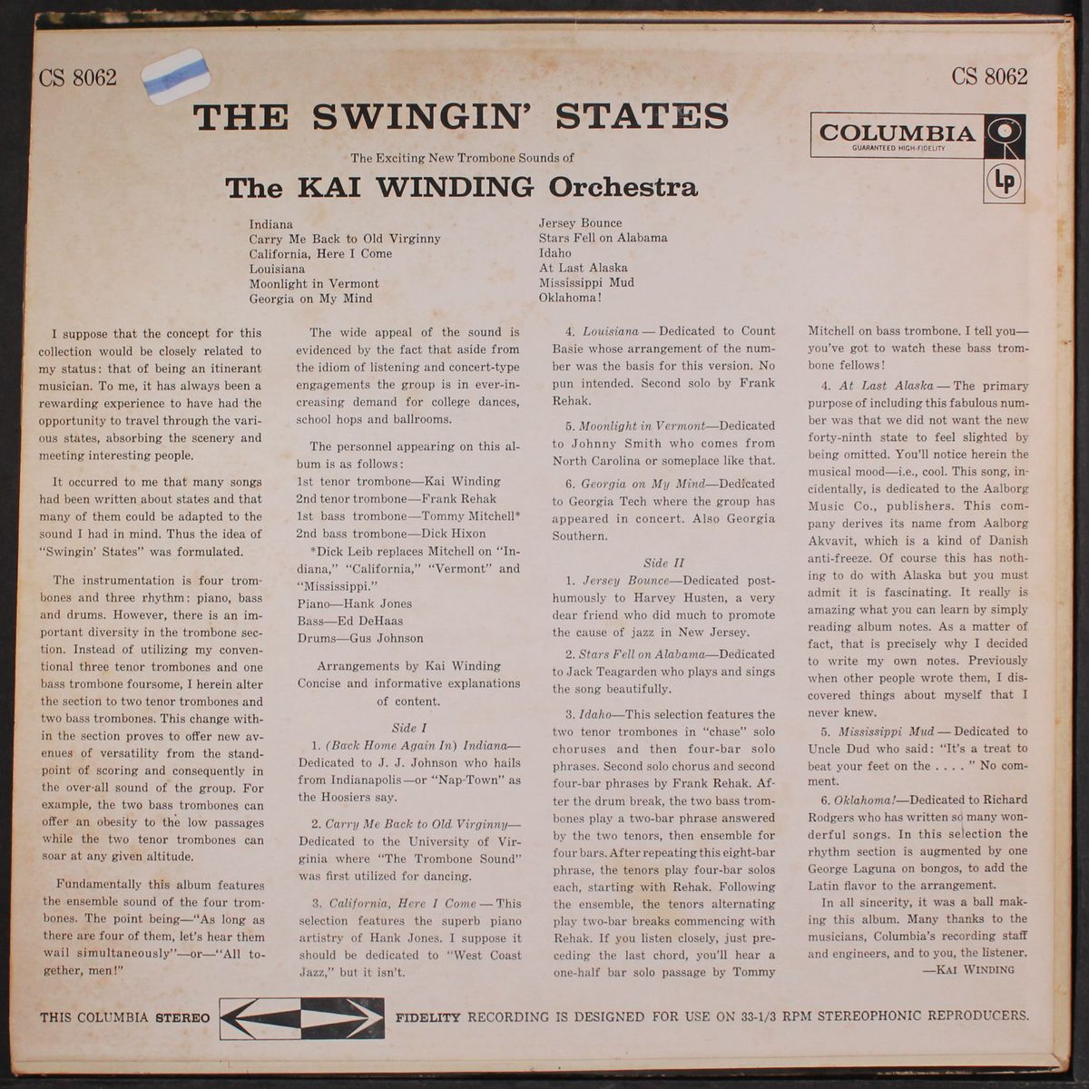 the swingin' states by KAI WINDING