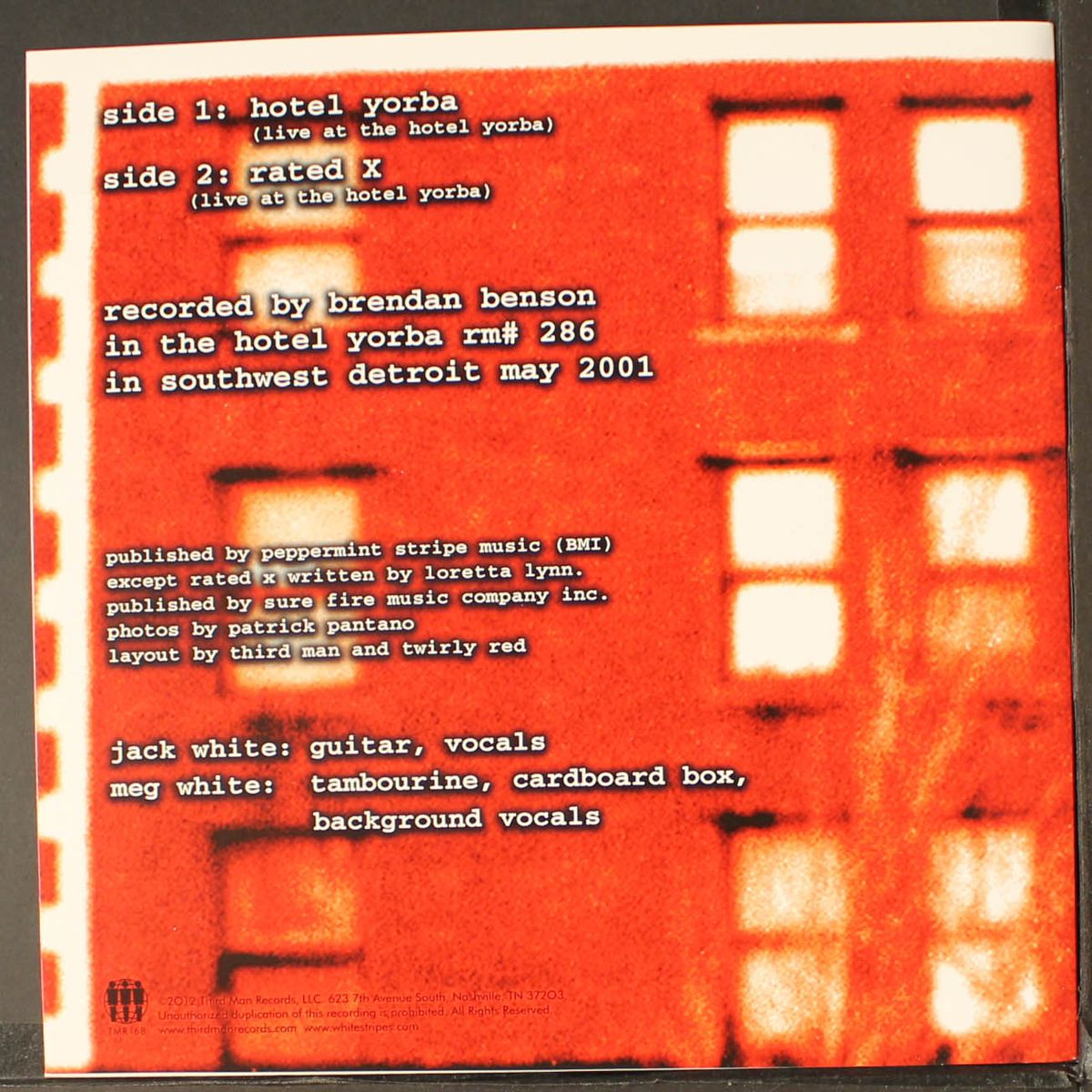 hotel yorba / rated x (live at the hotel yorba) by WHITE STRIPES