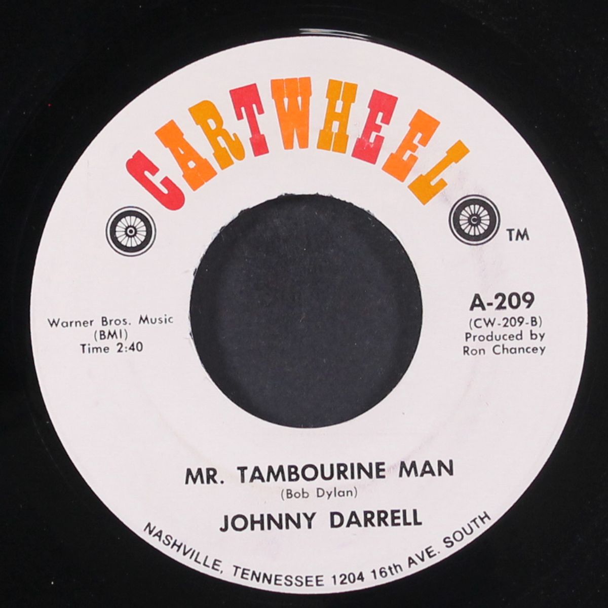 mr. tambourine man / let me stay a while by JOHNNY DARRELL