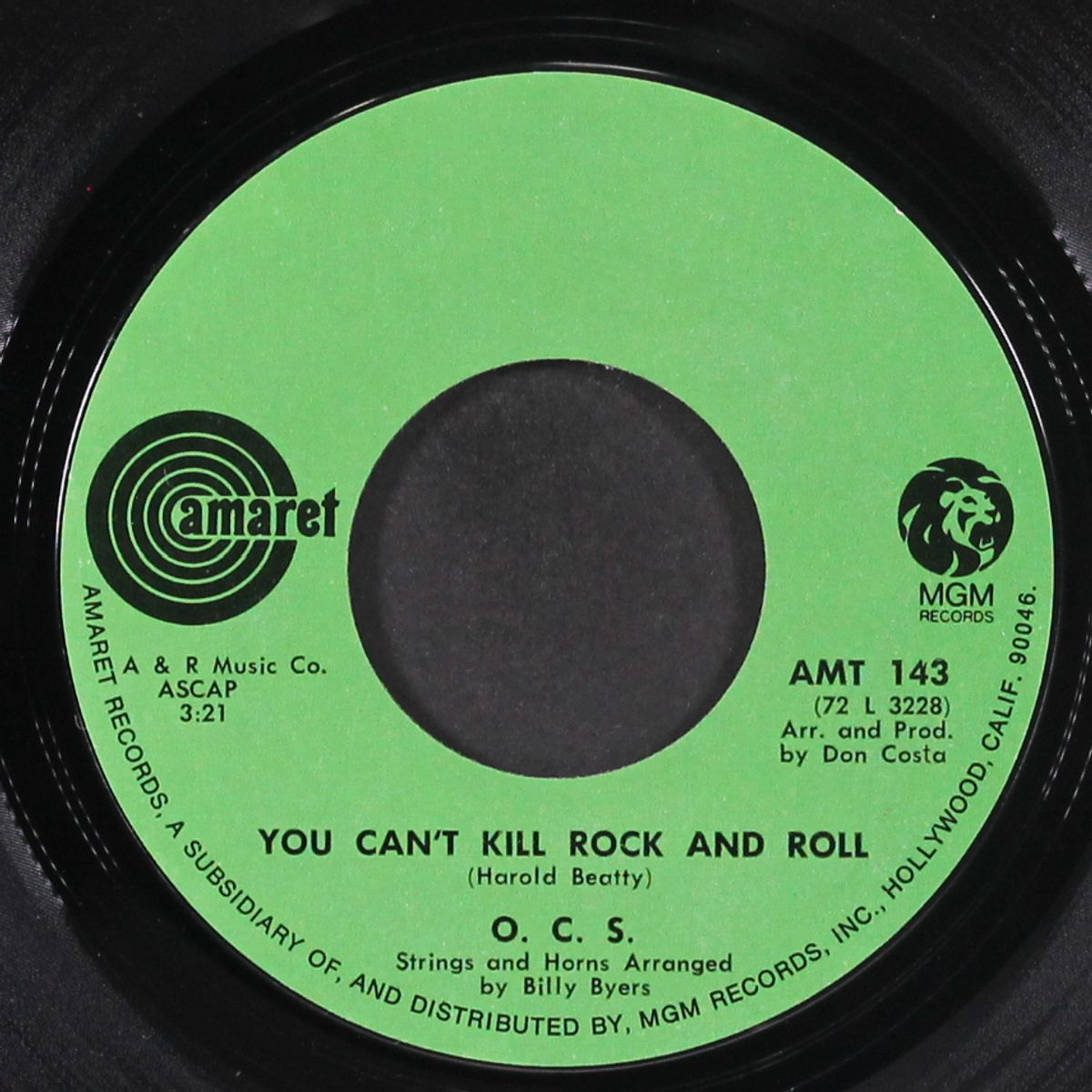 good time music / you can't kill rock and roll by O.C.S.