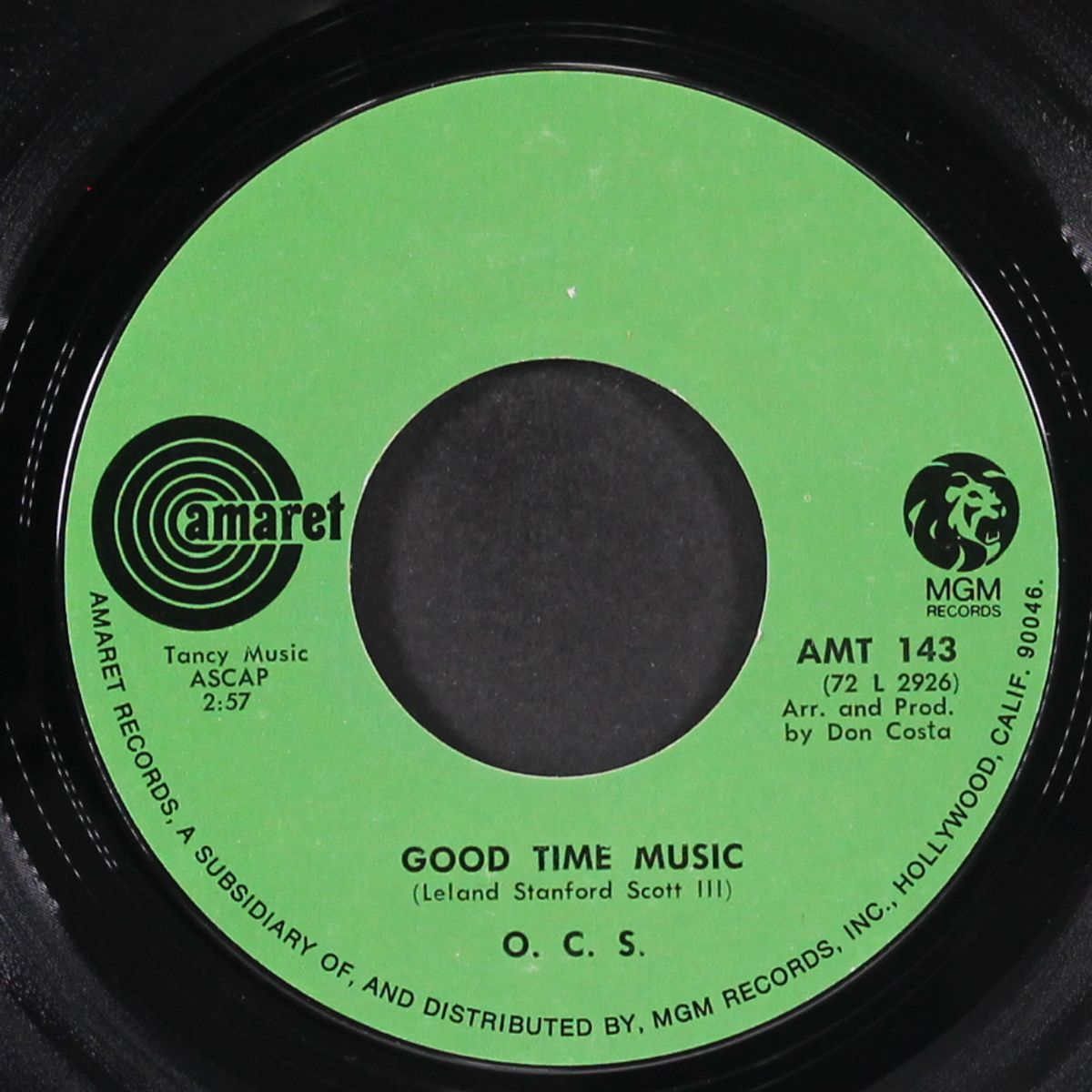 good time music / you can't kill rock and roll by O.C.S.