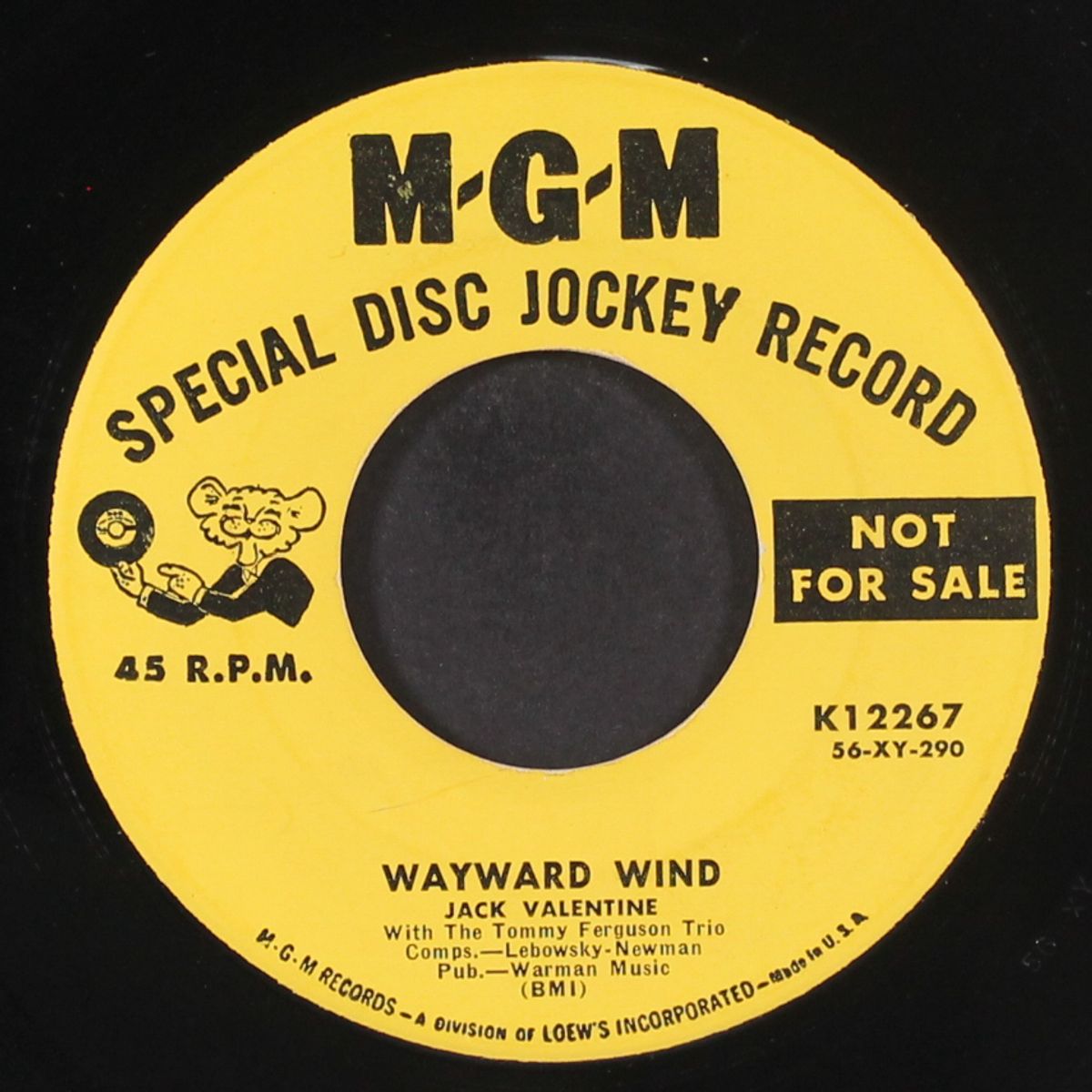 wayward wind / these ol' bones by JACK VALENTINE