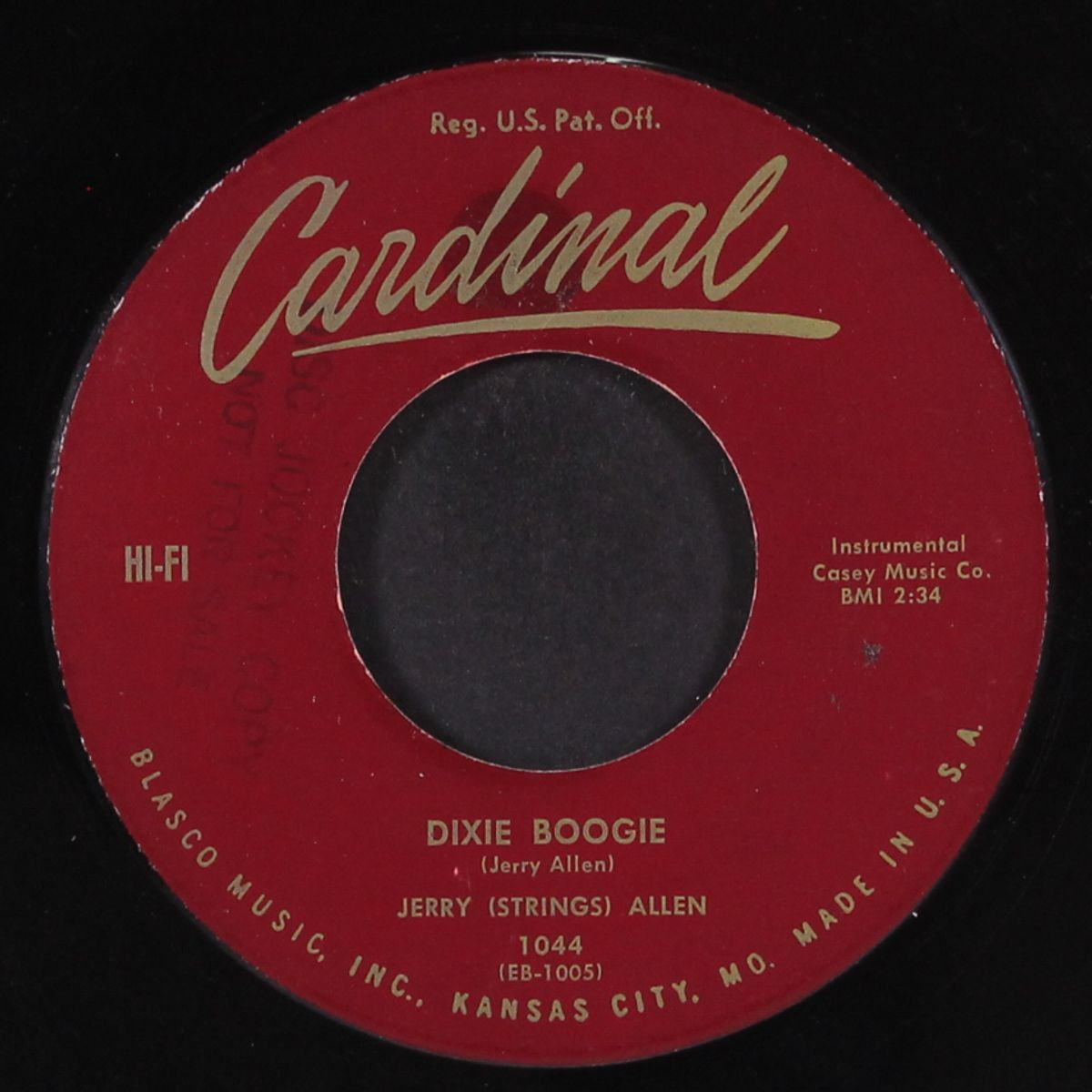dixie boogie / down yonder by JERRY (STRINGS) ALLEN