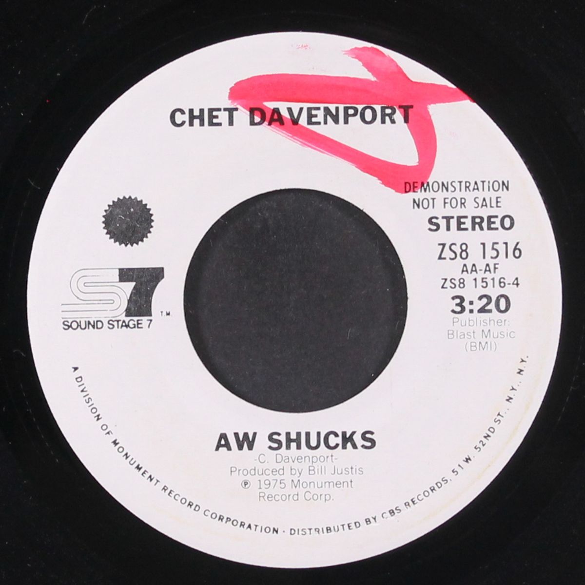 don't bump my beetle / aw shucks by CHET DAVENPORT