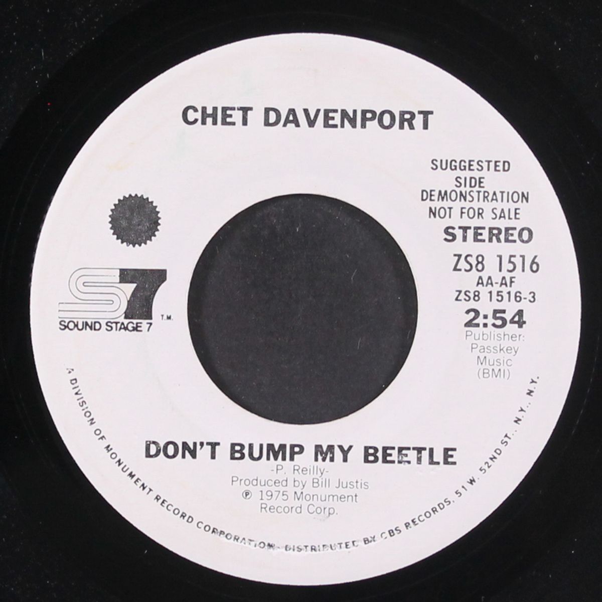 don't bump my beetle / aw shucks by CHET DAVENPORT