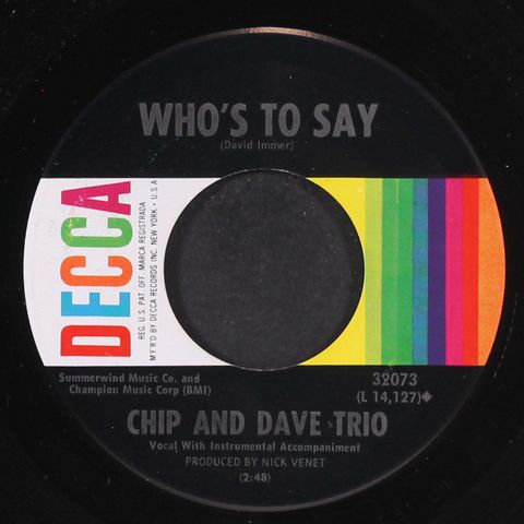 CHIP AND DAVE TRIO