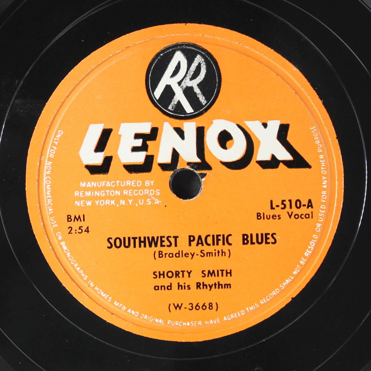 southwest pacific blues / wiggle 'round my baby by SHORTY SMITH