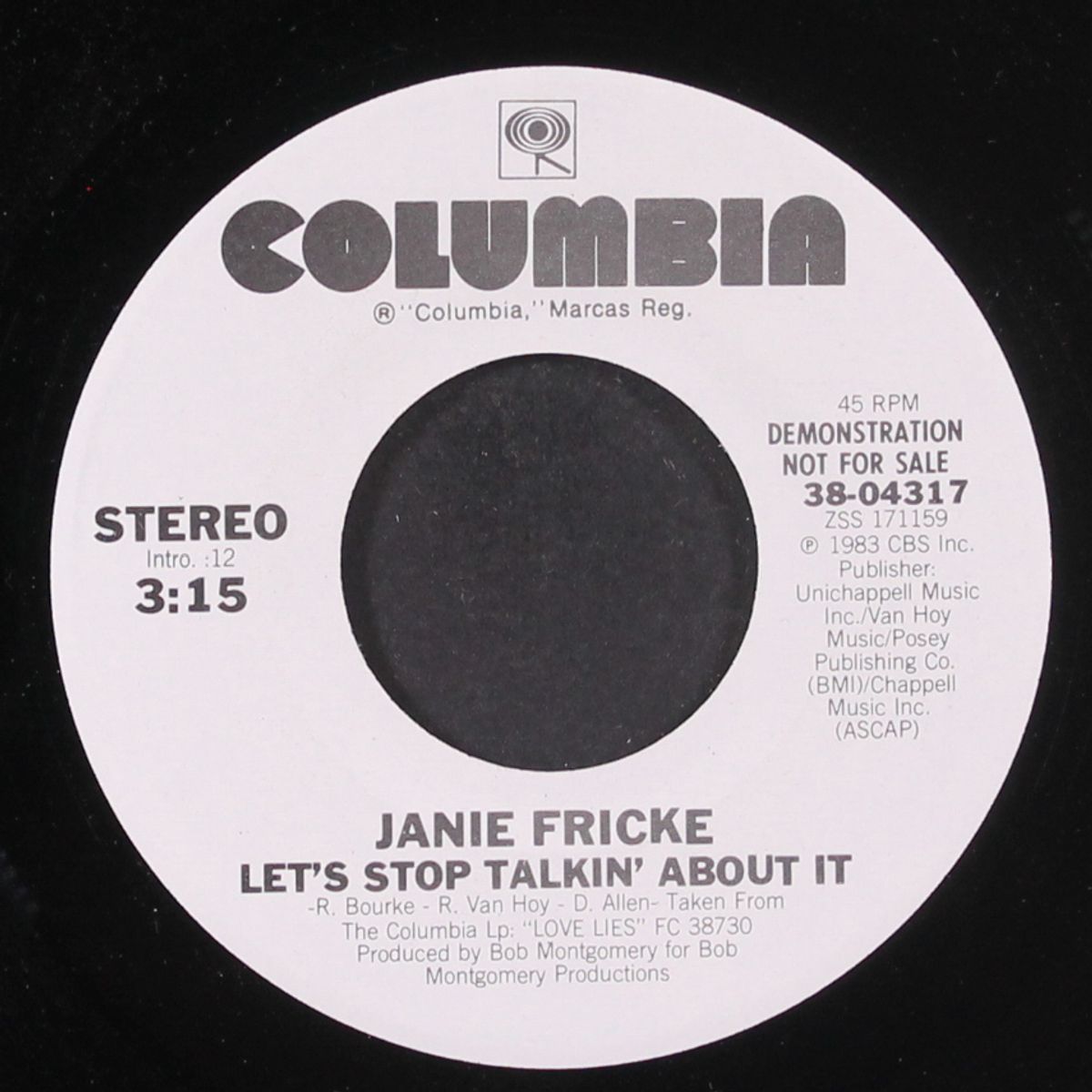 let's stop talkin' about it by JANIE FRICKE
