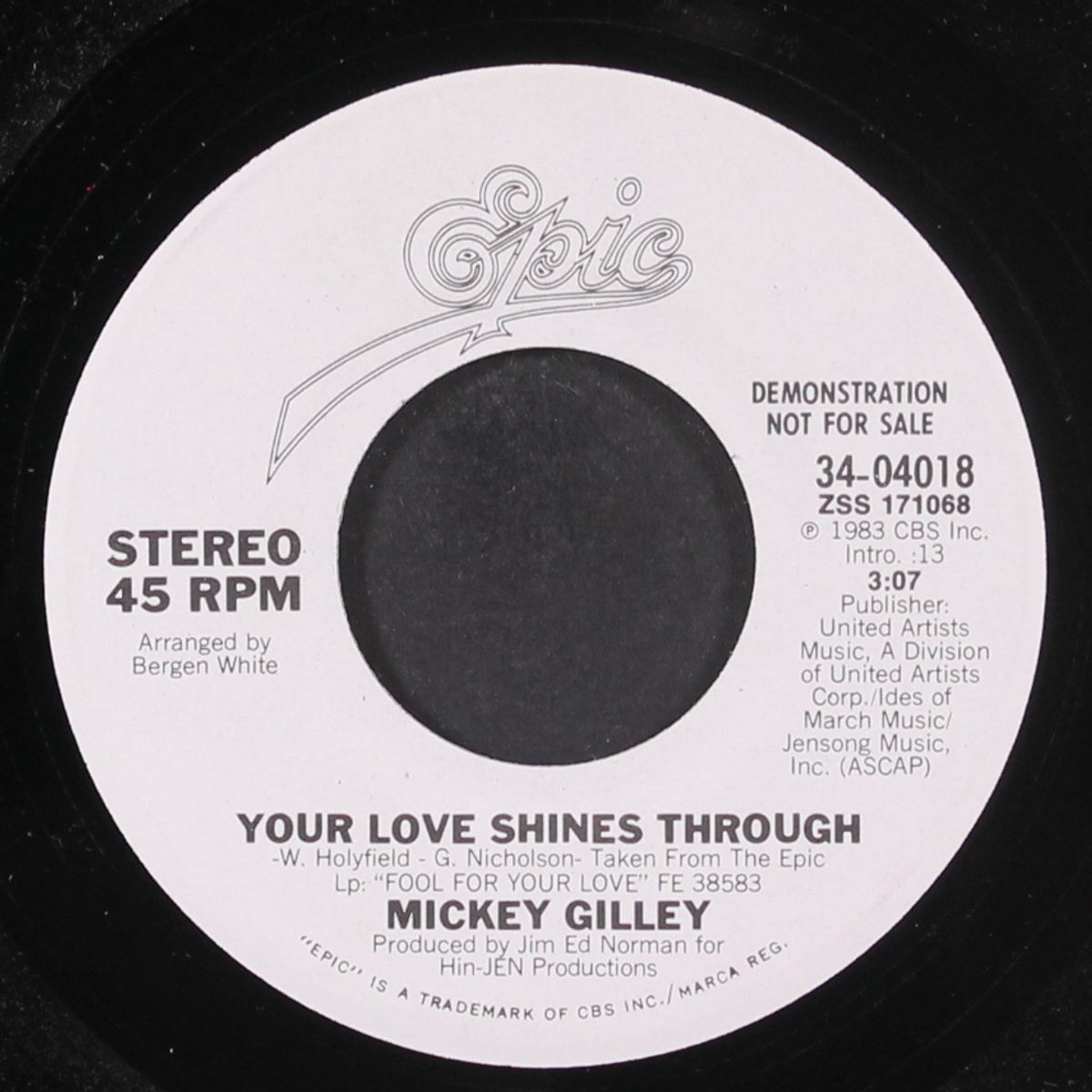 your love shines through / same by MICKEY GILLEY