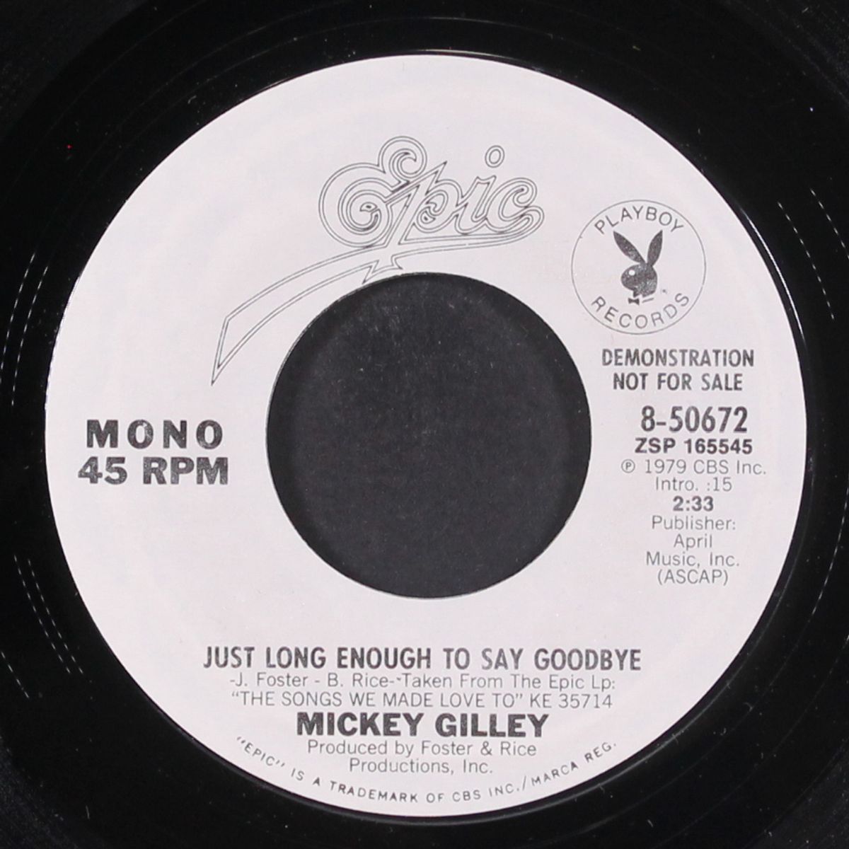 just long enough to say goodbye / mono by MICKEY GILLEY