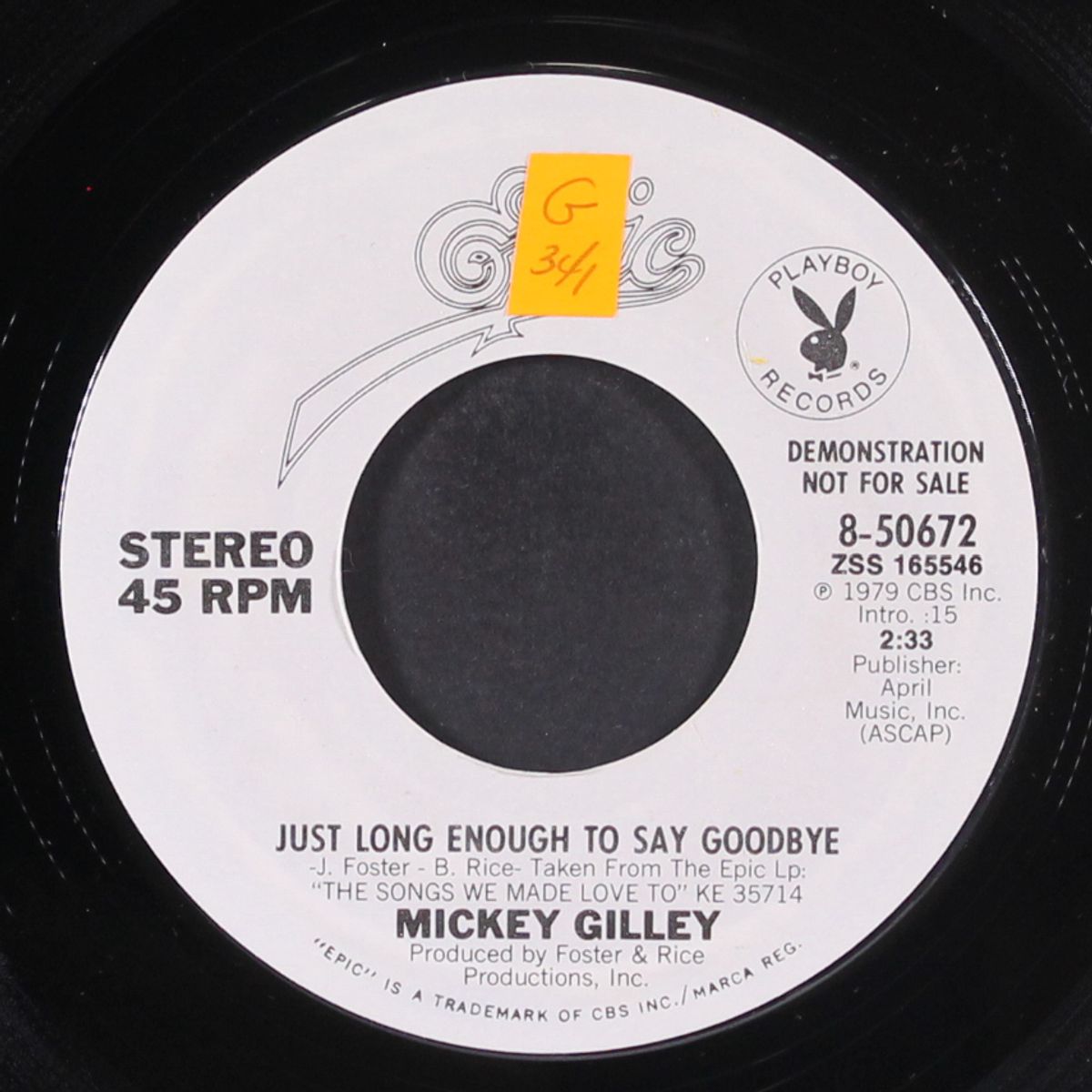 just long enough to say goodbye / mono by MICKEY GILLEY