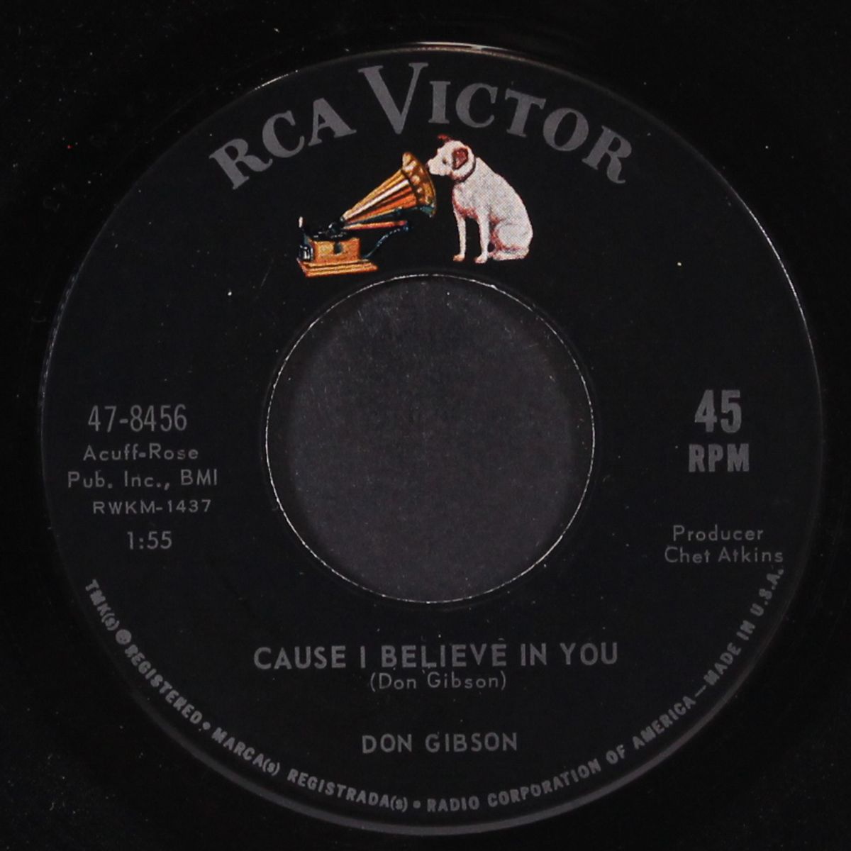cause i believe in you by DON GIBSON