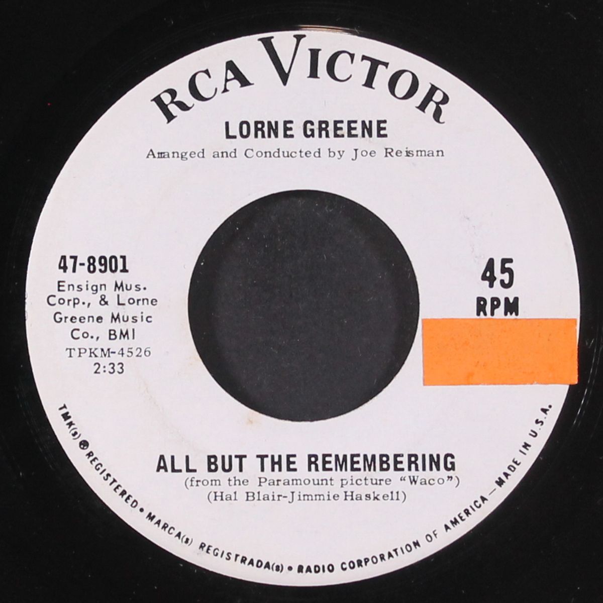 waco / all but the remembering by LORNE GREENE