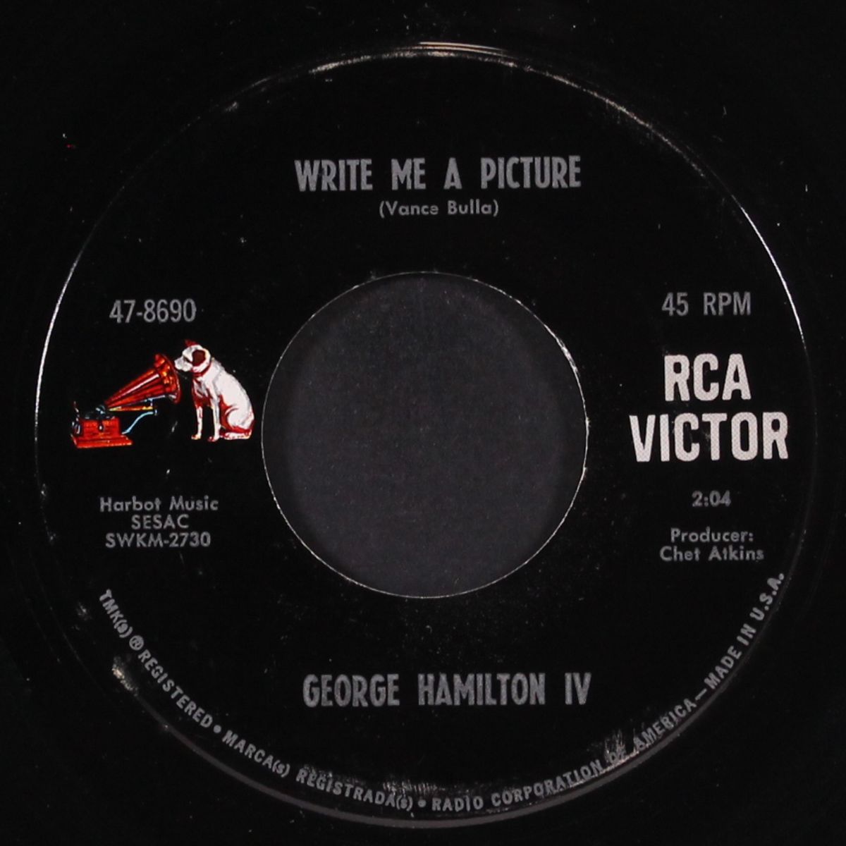 write me a picture / twist of the wrist by GEORGE HAMILTON IV