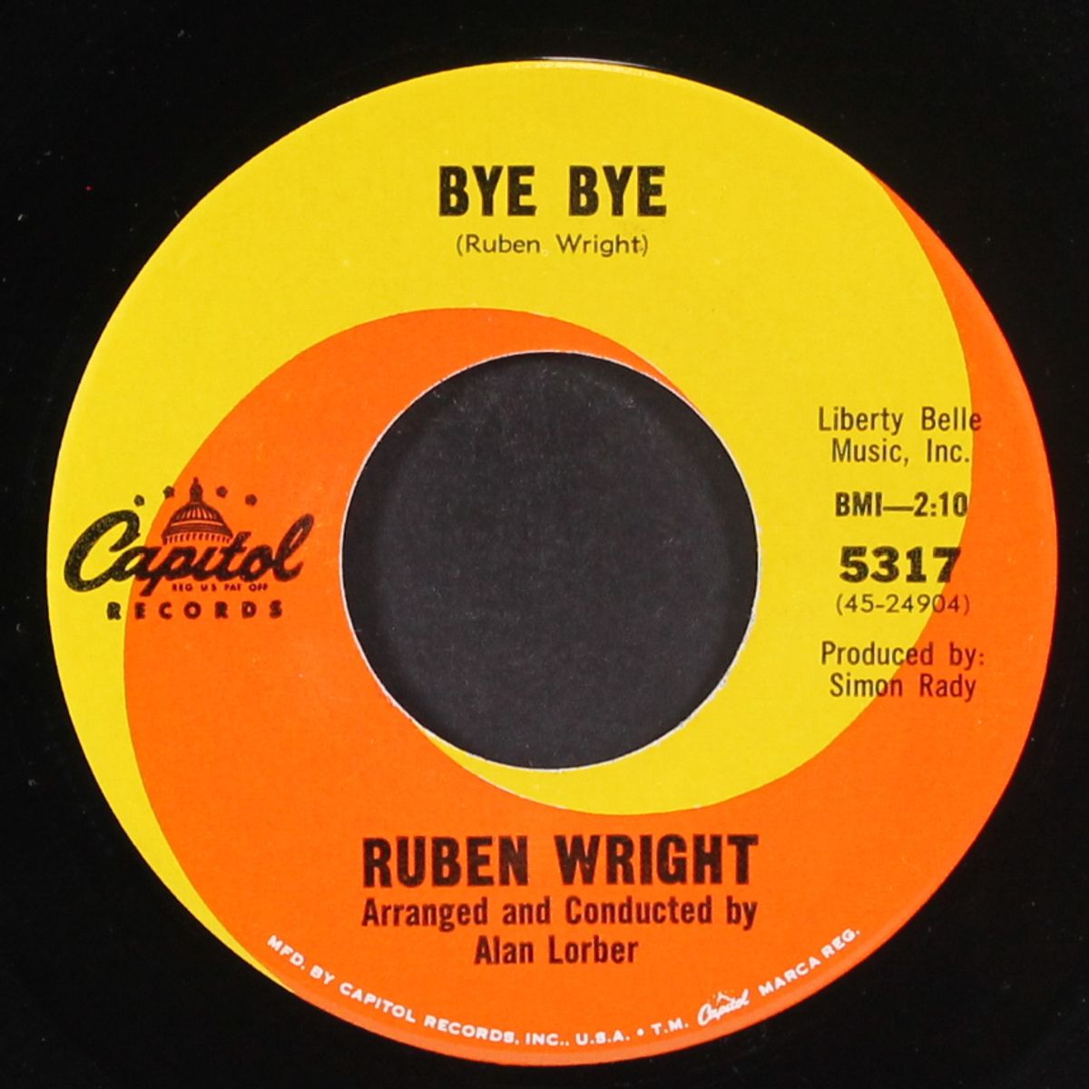 where was i / bye bye by RUBEN WRIGHT