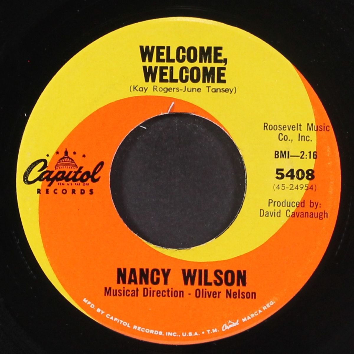 welcome welcome / the best is yet to come by NANCY WILSON