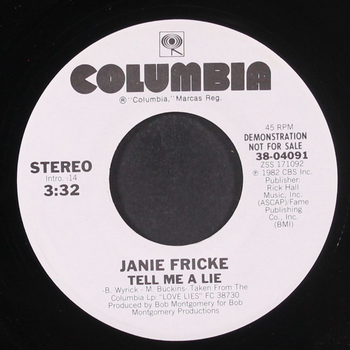 tell me a lie / same by JANIE FRICKE