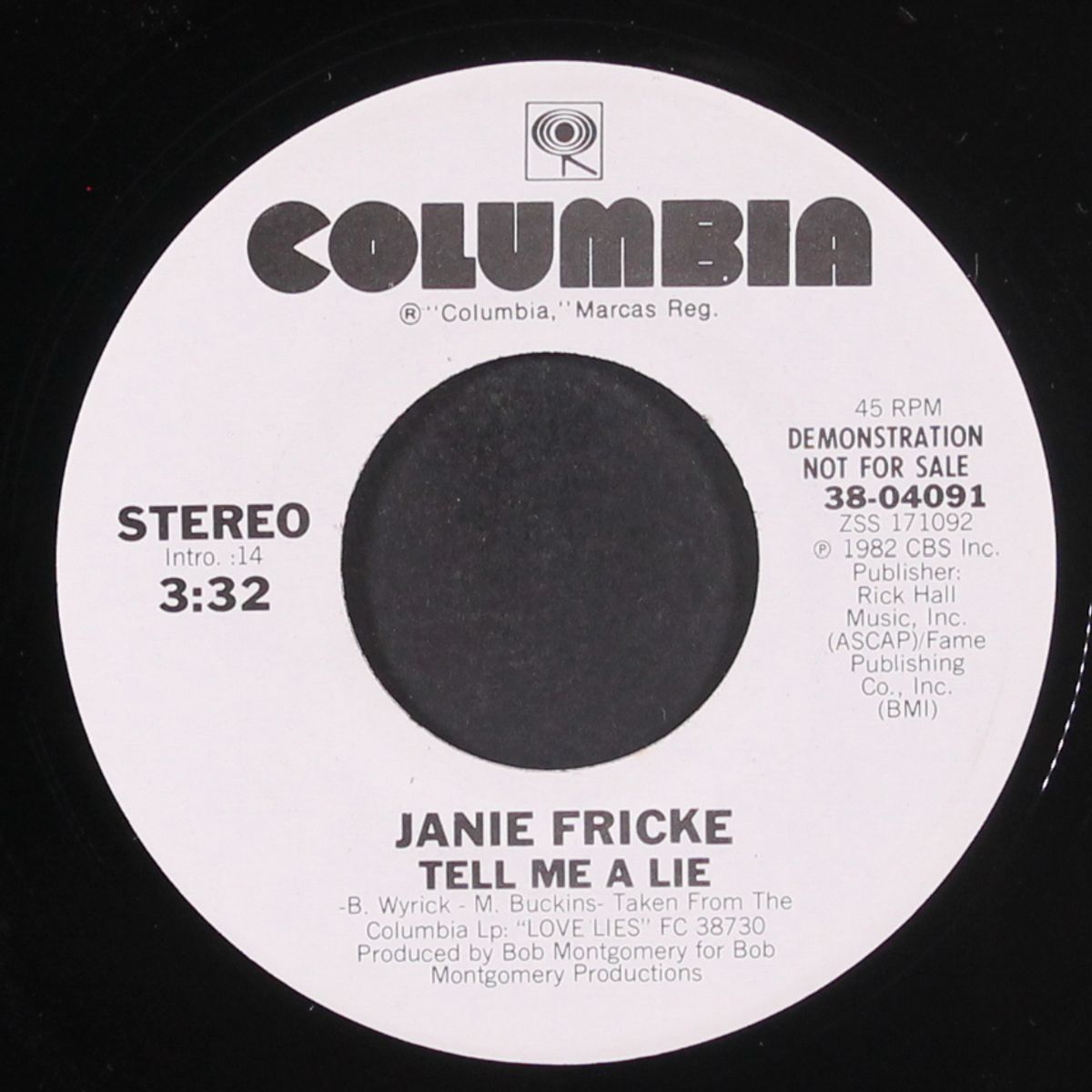 tell me a lie / same by JANIE FRICKE