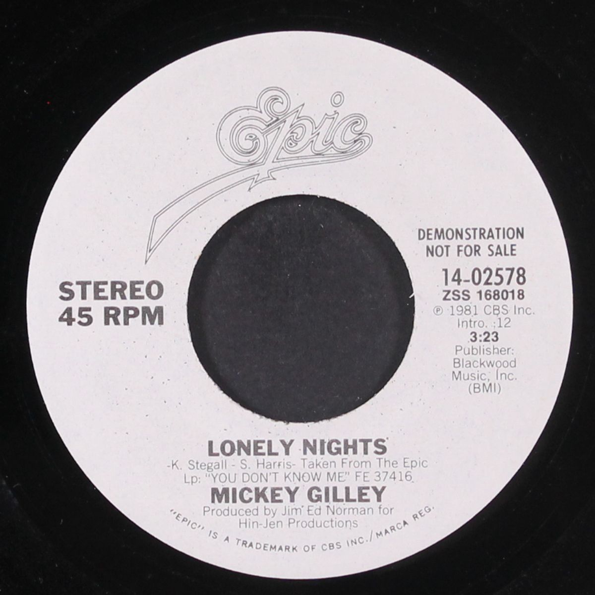 lonely nights / same by MICKEY GILLEY