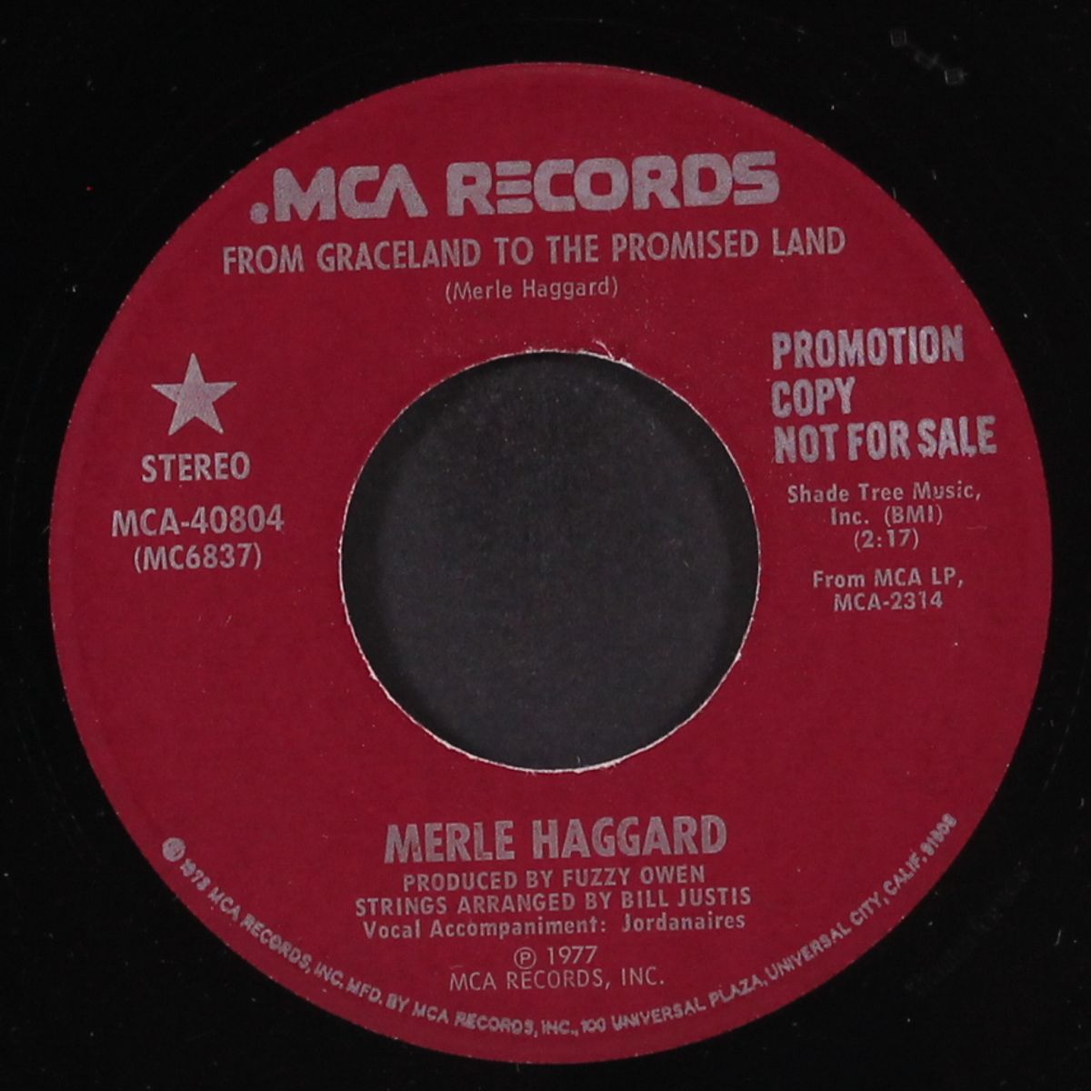 from graceland to the promised land / same by MERLE HAGGARD