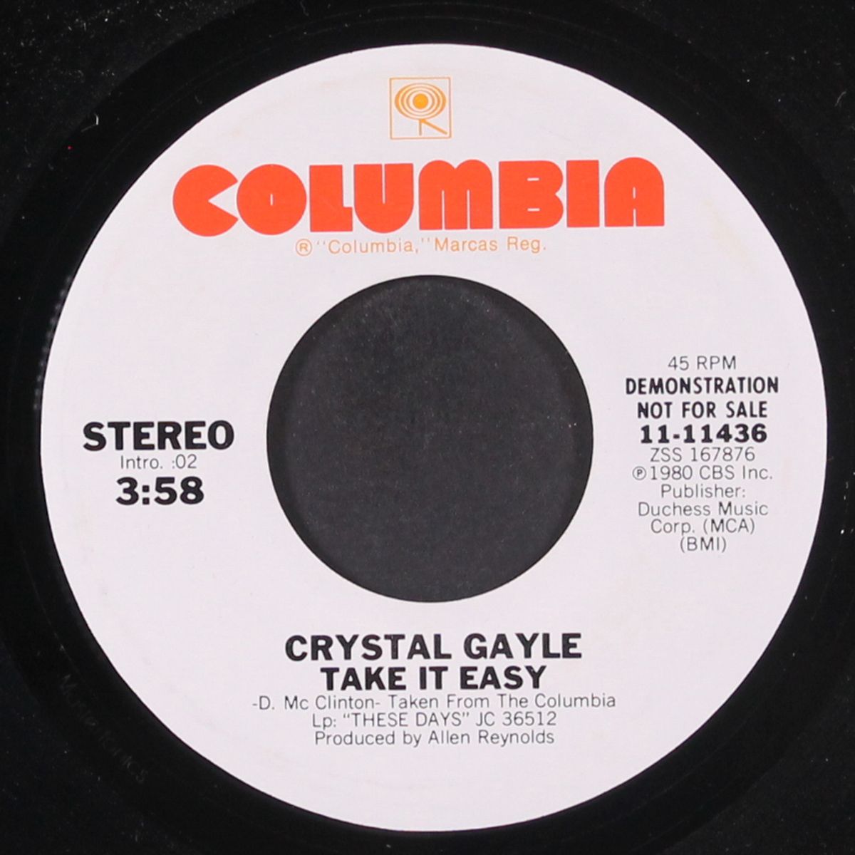 take it easy / same by CRYSTAL GAYLE
