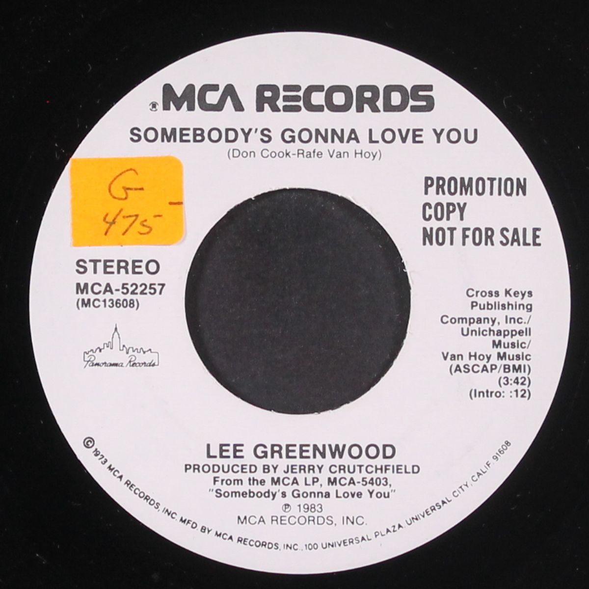 somebody's gonna love you / same by LEE GREENWOOD