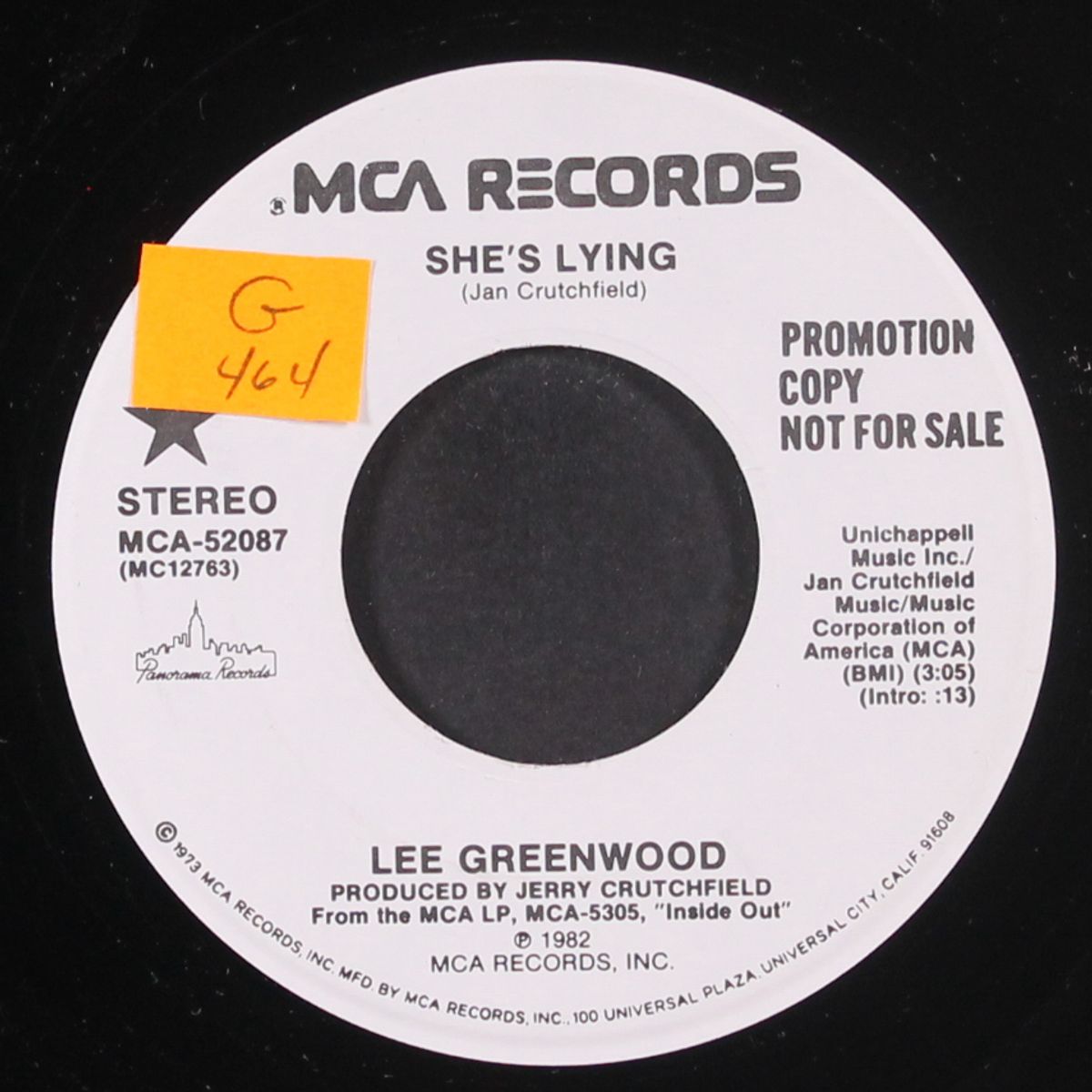 she's lying / same by LEE GREENWOOD