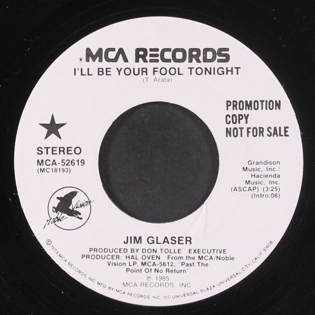i'll be your fool tonight / same by JIM GLASER