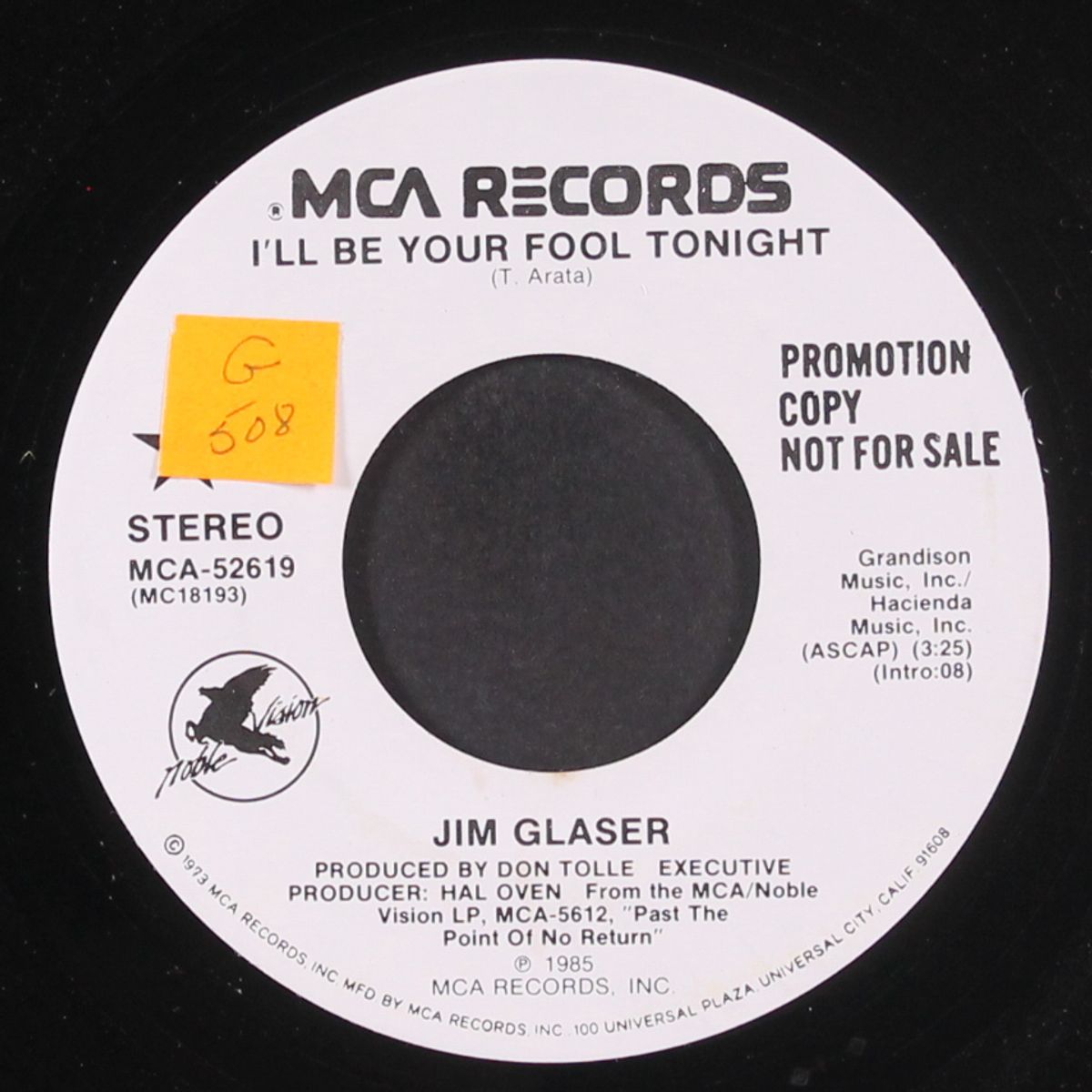 i'll be your fool tonight / same by JIM GLASER