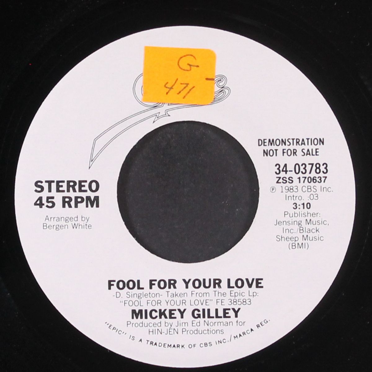 fool for your love / same by MICKEY GILLEY