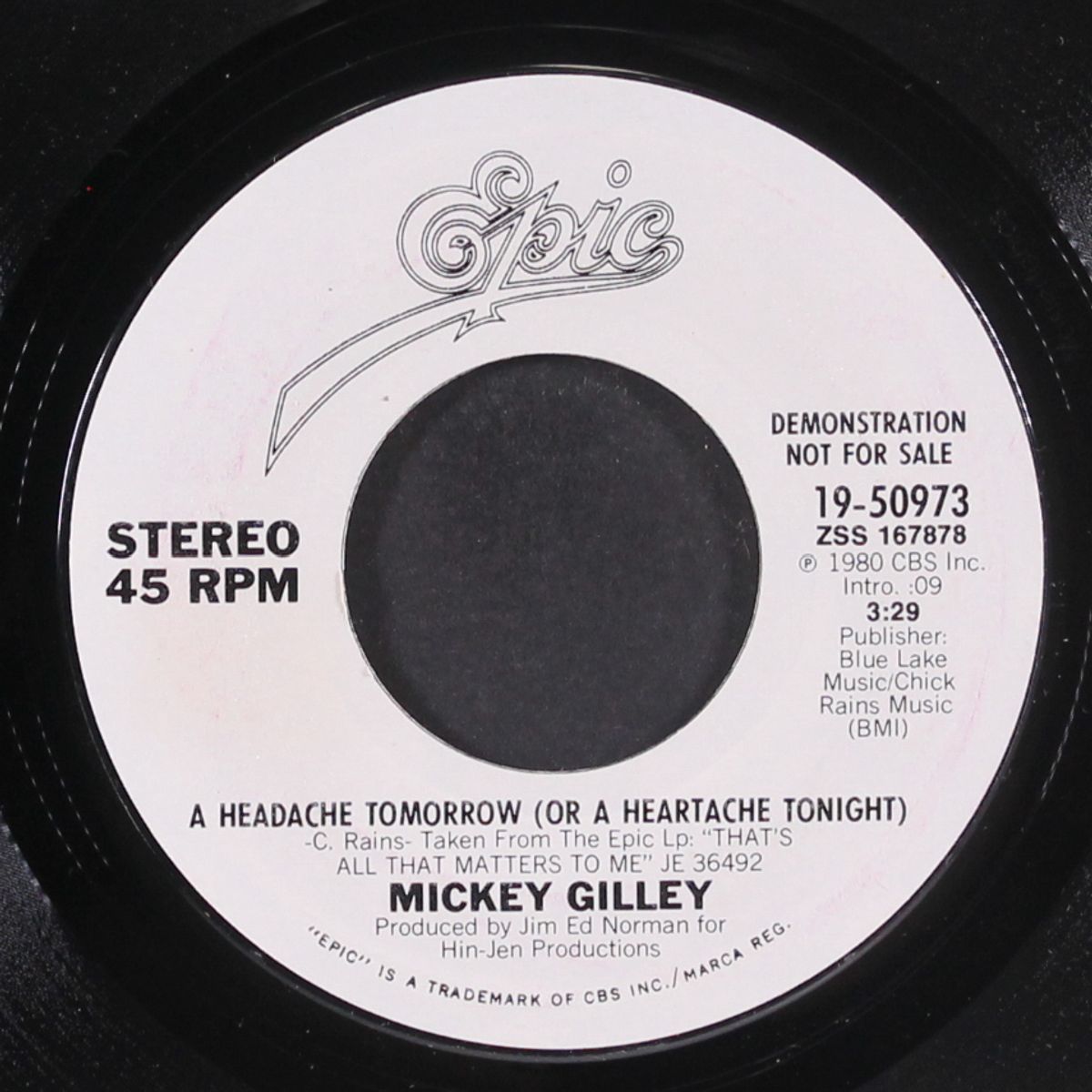 a headache tomorrow (or a heartache tonight / same) by MICKEY GILLEY