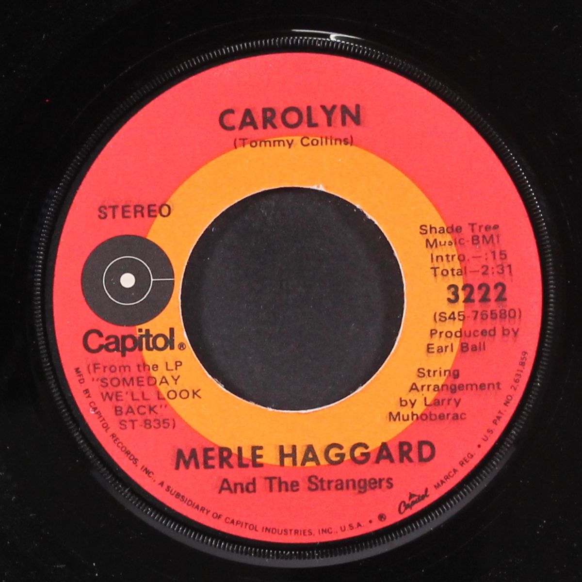 carolyn / when the feelin' goes away by MERLE HAGGARD