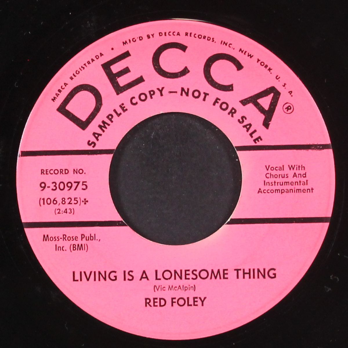 living is a lonesome thing / crazy 'bout banjos by RED FOLEY