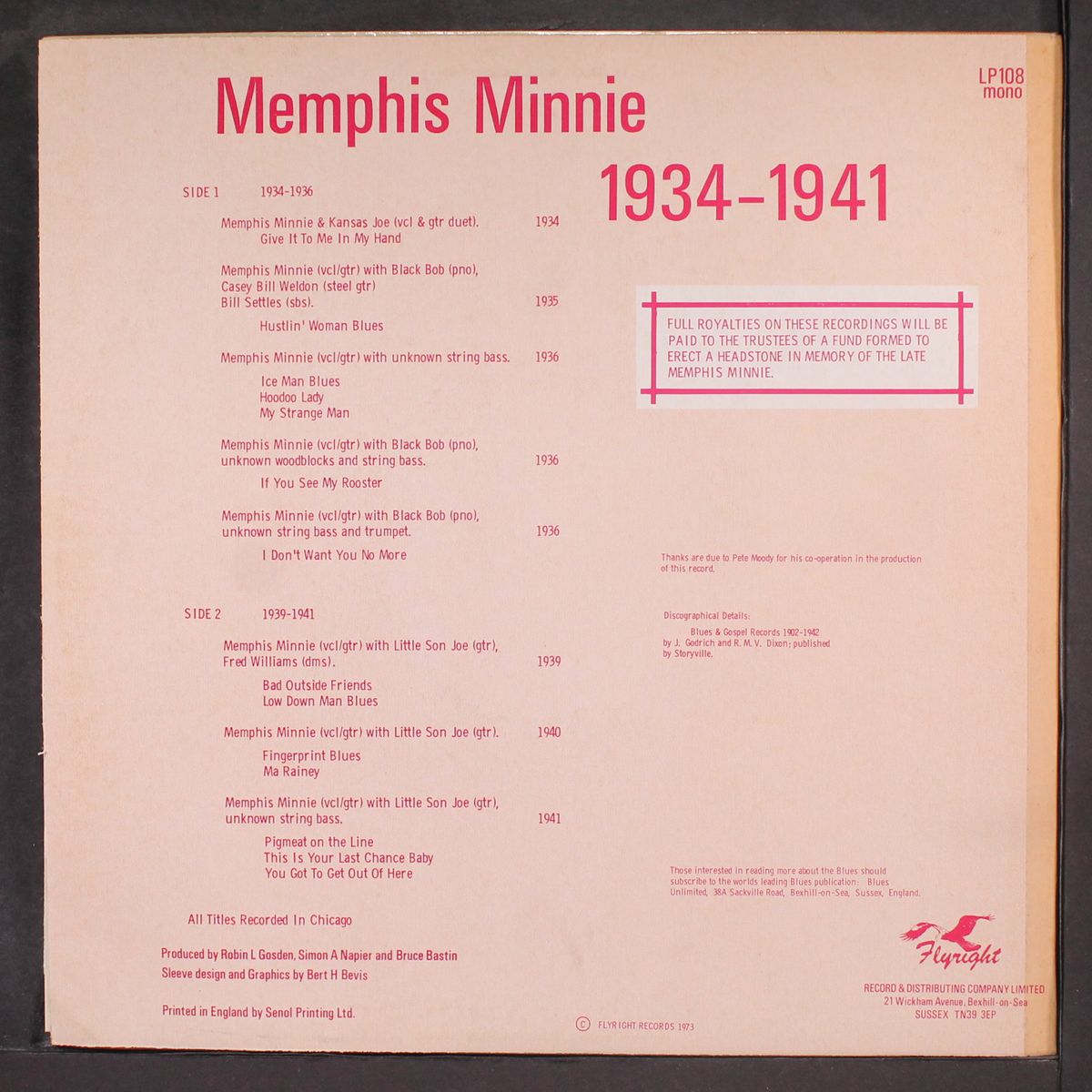 1934-1941 by MEMPHIS MINNIE