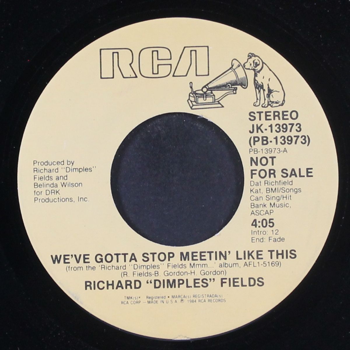 we've gotta stop meetin' like this / same by RICHARD "DIMPLES" FIELDS