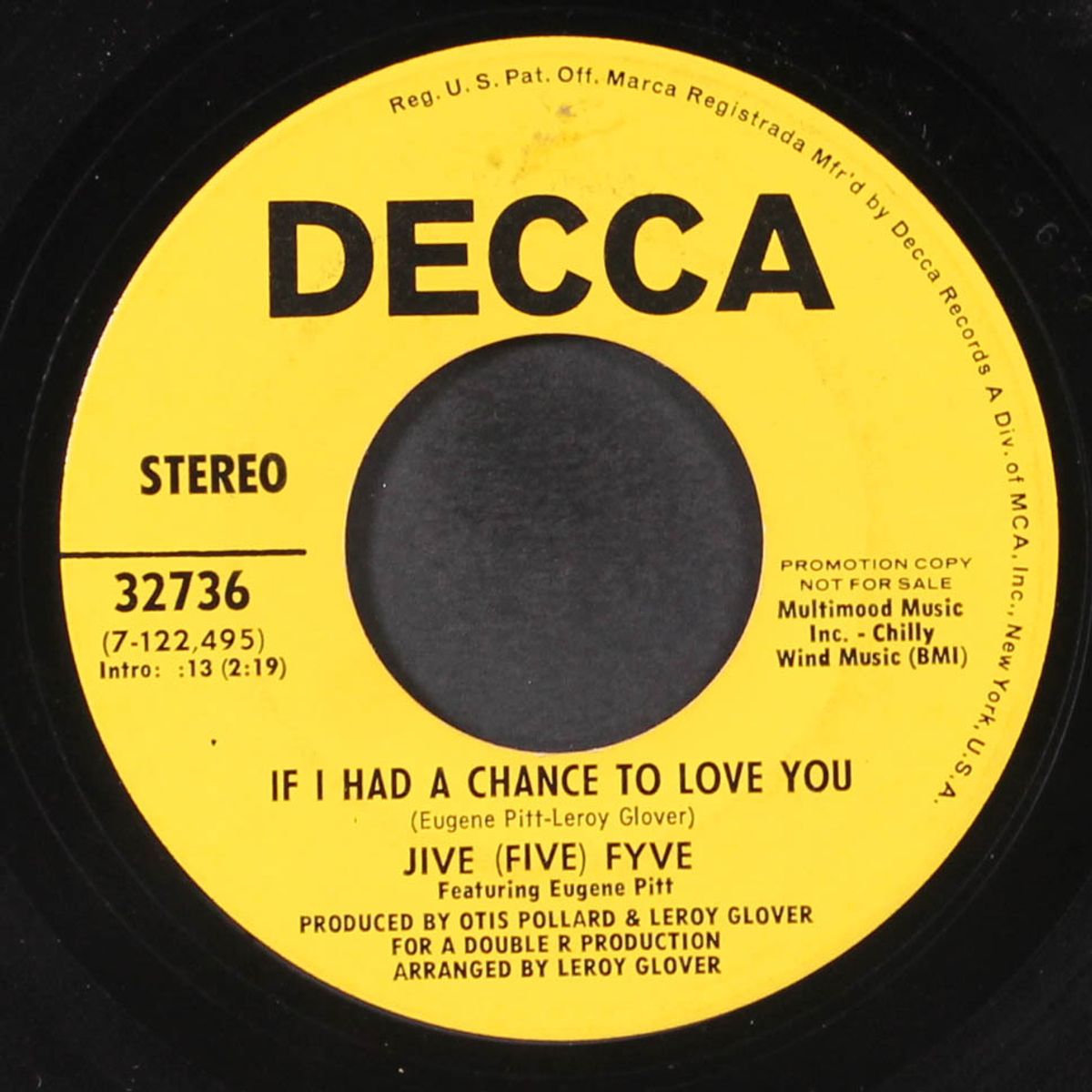 if i had a chance to love you / i want you to be my baby by JIVE FYVE