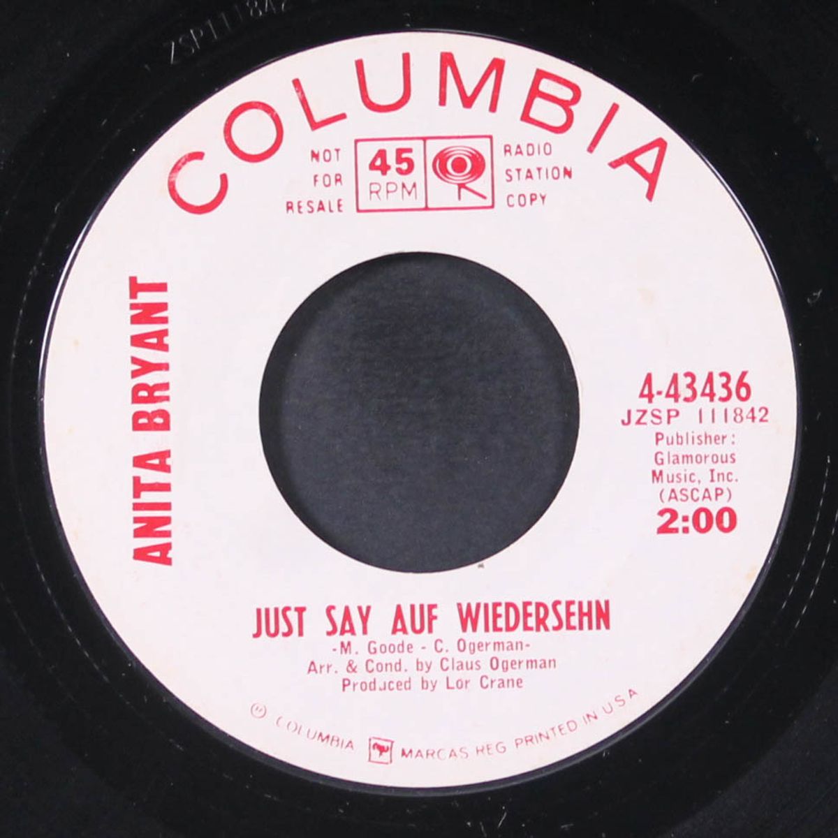 my mind's playing tricks on me again / just say auf wiedersehen by ANITA BRYANT