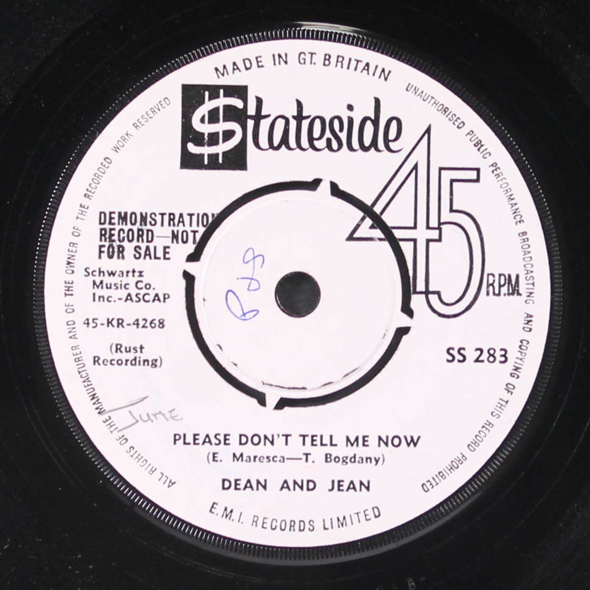 hey jean, hey dean / please don't tell me now by DEAN & JEAN